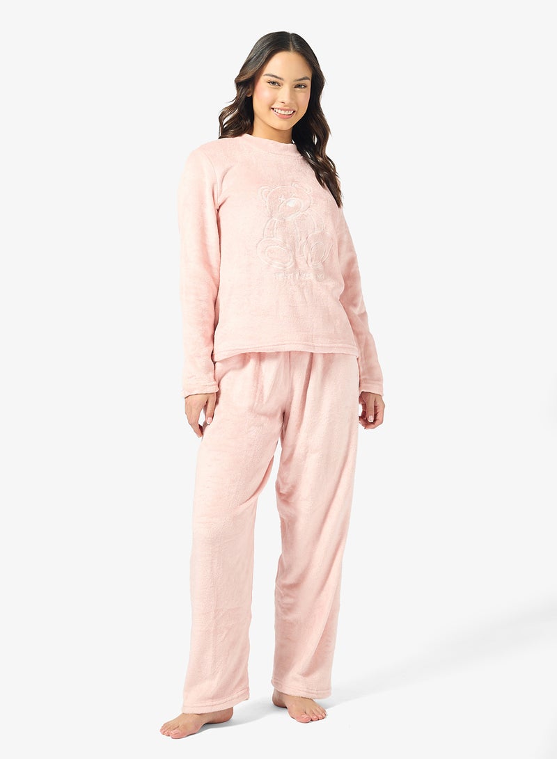 Ginger Cozy Velour Loungewear Pyjama Set - Image 1