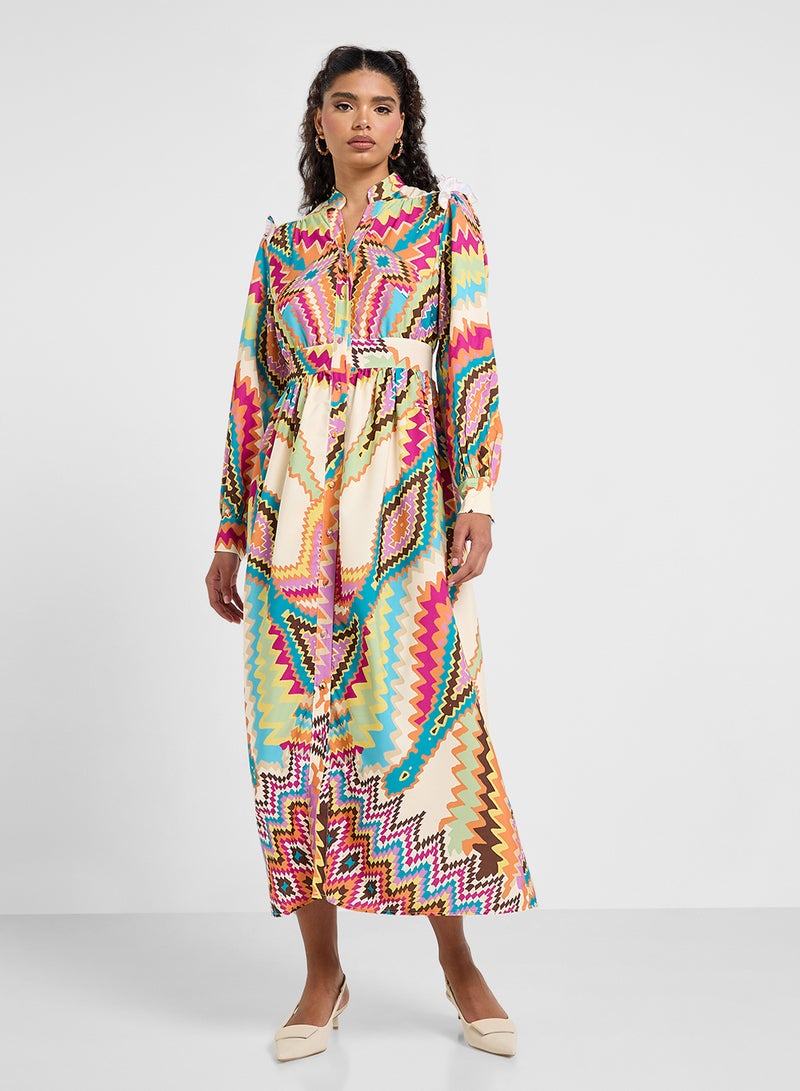 ELLA Printed Shirt Dress - Image 4