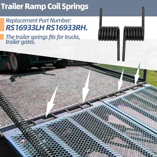 Sconva Trailer Ramp Coil Springs, Heavy Duty Trailer Springs Right & Left Ramp Gate 2000 lbs RS16933LH RS16933RH, Fits for Trucks, Trailer Gates (1 Pair) - Image 3