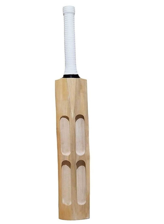 مضرب كريكيت VB Sports Plain Scoop Kashmir، حجم كامل، خشب الصفصاف، مناسب لكرات التنس الصلبة، عبوة من قطعة واحدة - Image 2
