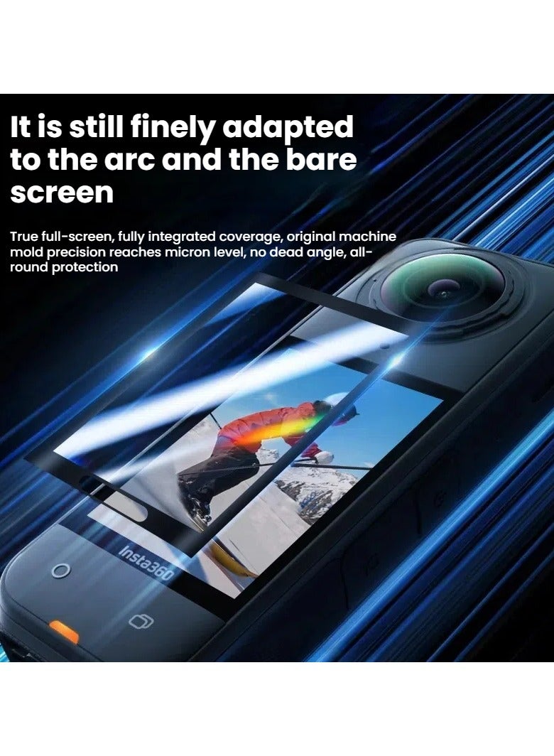 general 2pcs Insta360 X5 screen tempered film, 9H hardness material, panoramic sports camera professional protection accessories - Image 3