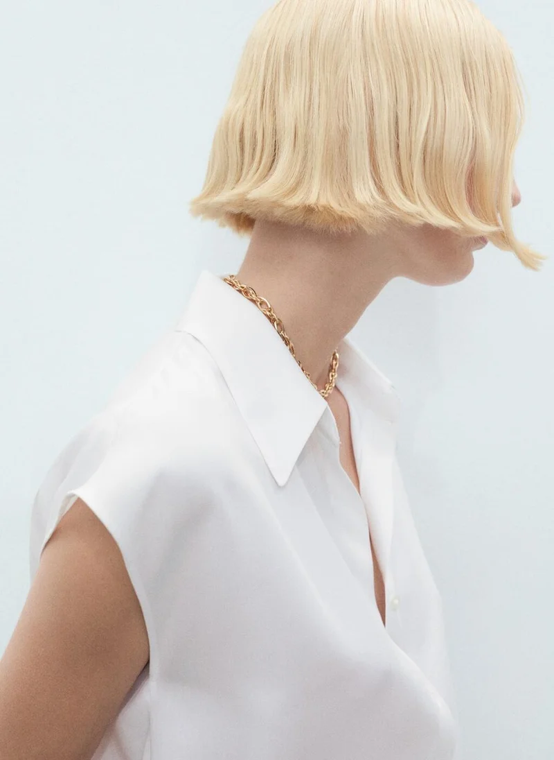 MANGO Lyocell Sleeveless Shirt