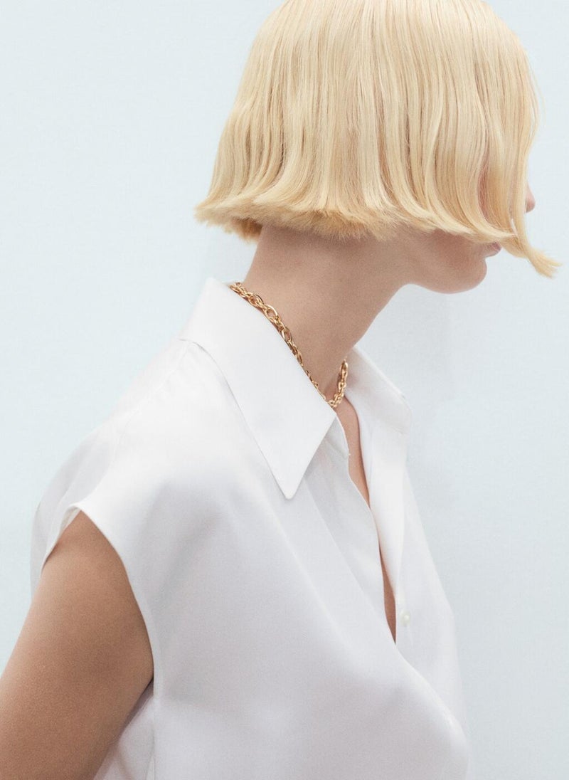 MANGO Lyocell Sleeveless Shirt  - Image 3