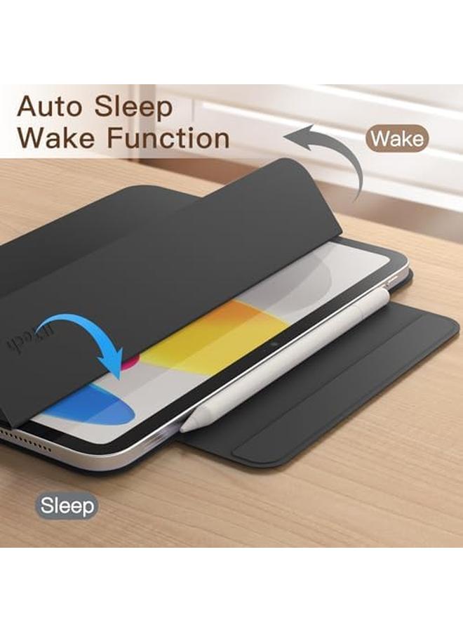 جي تيك حافظة مغناطيسية لجهاز ايباد 10 10.9 انش موديل 2022 الجيل العاشر مع غطاء رفيع مغناطيسي مع خاصية الاستيقاظ التلقائي باللون الاسود - Image 5