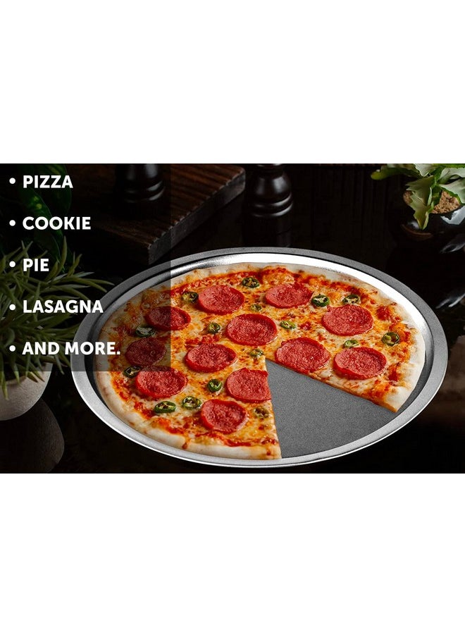DecorRack - 13 Inch Alloy Steel Pizza Pan, Non-Stick Coating, Dishwasher Safe Serving Tray, Round Baking Tray For Oven Use (1 Pack) - Image 1