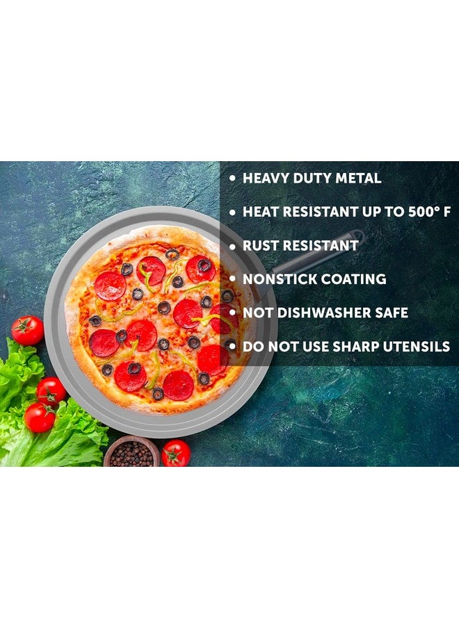 DecorRack - 13 Inch Alloy Steel Pizza Pan, Non-Stick Coating, Dishwasher Safe Serving Tray, Round Baking Tray For Oven Use (1 Pack) - Image 1