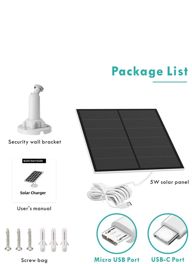 Dubkart 6W Solar Panel for Security Camera Waterproof with 360°Adjustable Mounting  - Image 5