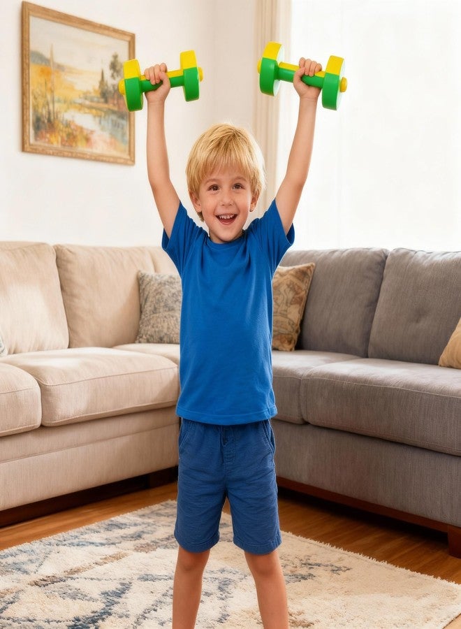 Toddmomy Kids Dumbbell Toy, 1 Pair Kids Weight Lifting Set Plastic Dumbbell Toy Gym Sports Workout Equipment for Toddlers - Image 3