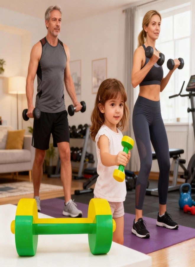 Toddmomy Kids Dumbbell Toy, 1 Pair Kids Weight Lifting Set Plastic Dumbbell Toy Gym Sports Workout Equipment for Toddlers - Image 4