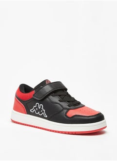 Kappa Boys' Colourblock Lace Detail Low Top Sneakers  with Hook and Loop Closure  - Image 1