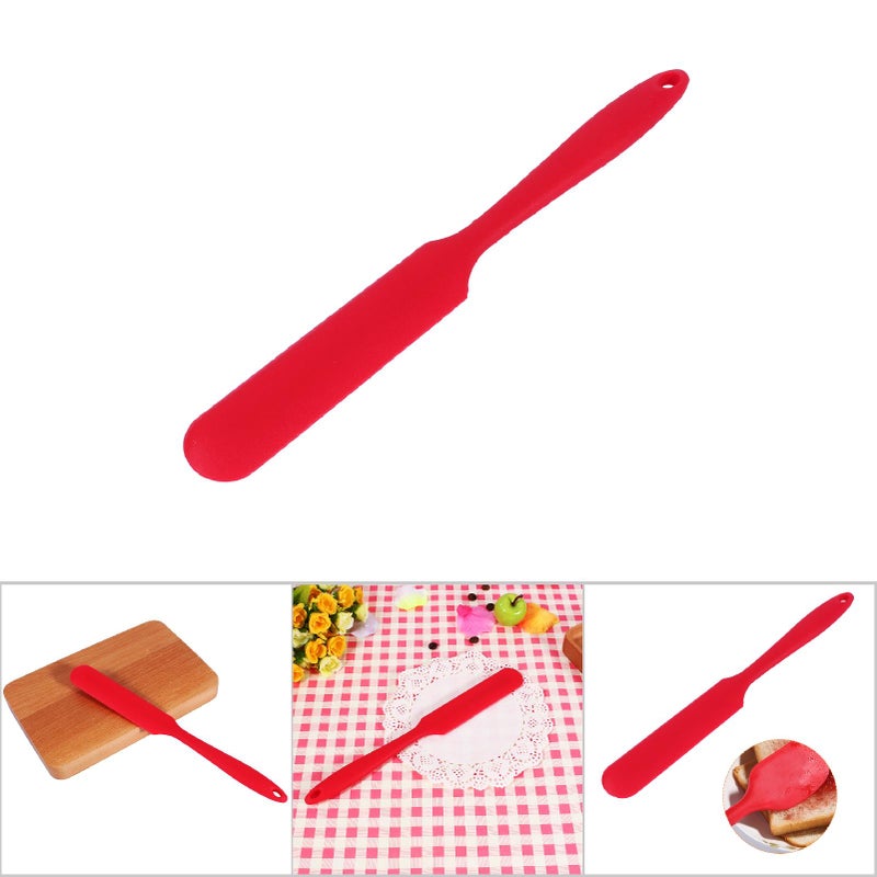 Cake Cream Butter Spatula Mixing Batter Scraper Brush Silicone Baking Cook Tool Red - Image 3
