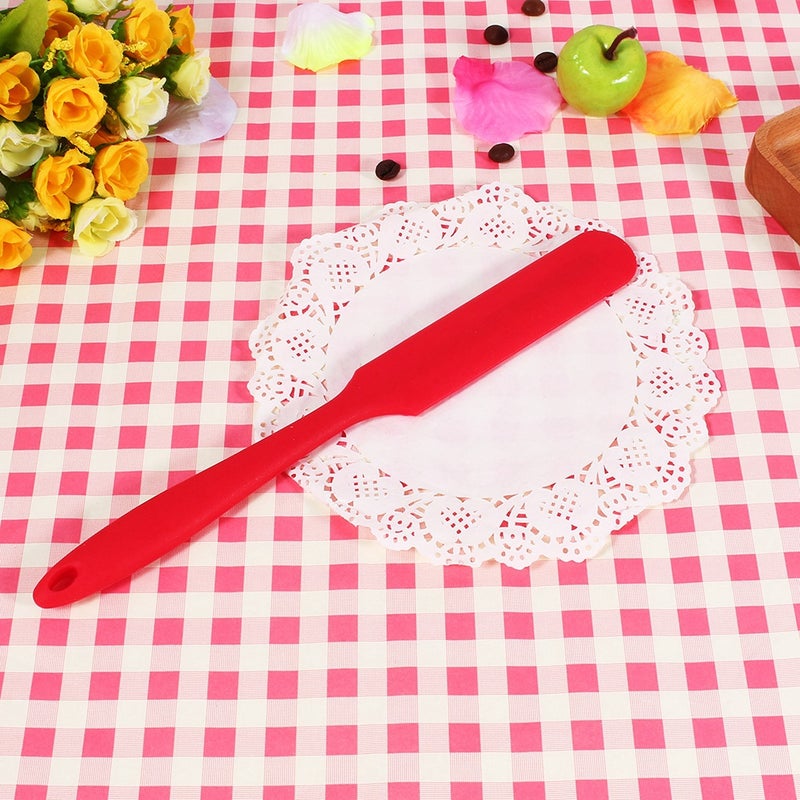 Cake Cream Butter Spatula Mixing Batter Scraper Brush Silicone Baking Cook Tool Red - Image 4