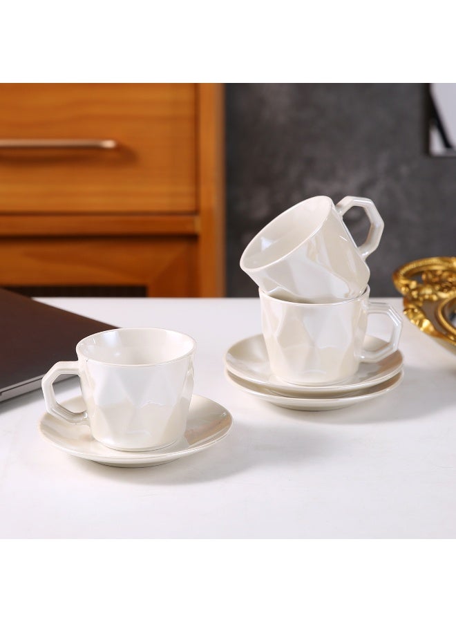 OASIS-TH 6 Sets of Luxurious Ceramic Turkish Arabic Coffee Cup Tea Cup Set - Image 4