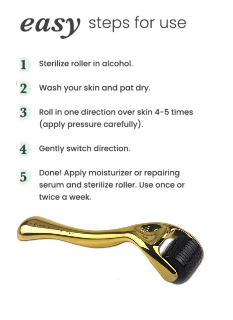 Prime by javaudan - Derma Roller 1 mm Hair Growth Titanium 540 Needle Skin Roller - Image 1