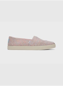 TOMS Alpargata Cupsole Pink Metallic Knit Slip-On Shoes  - Image 1