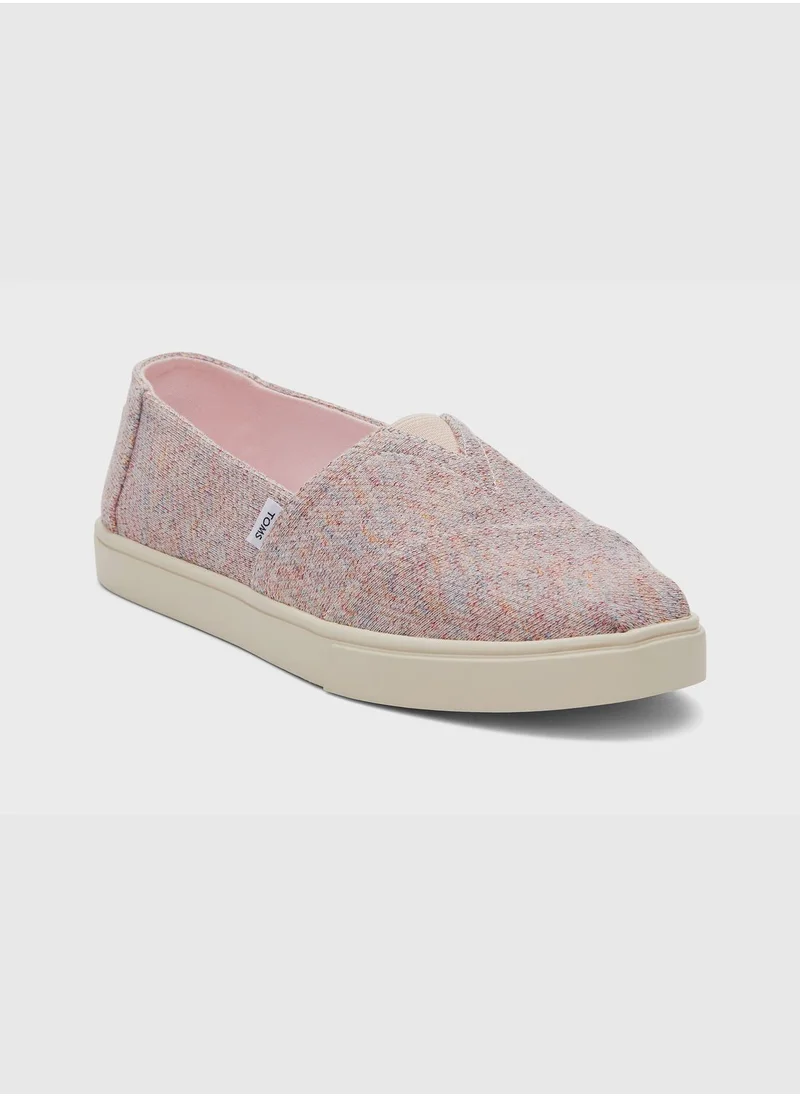 TOMS Alpargata Cupsole Pink Metallic Knit Slip-On Shoes