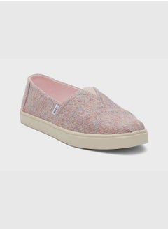 TOMS Alpargata Cupsole Pink Metallic Knit Slip-On Shoes  - Image 2