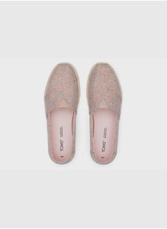TOMS Alpargata Cupsole Pink Metallic Knit Slip-On Shoes  - Image 4