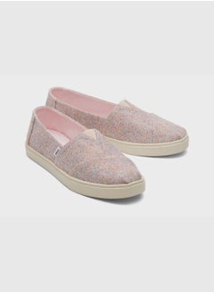 TOMS Alpargata Cupsole Pink Metallic Knit Slip-On Shoes  - Image 3