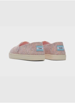 TOMS Alpargata Cupsole Pink Metallic Knit Slip-On Shoes  - Image 5