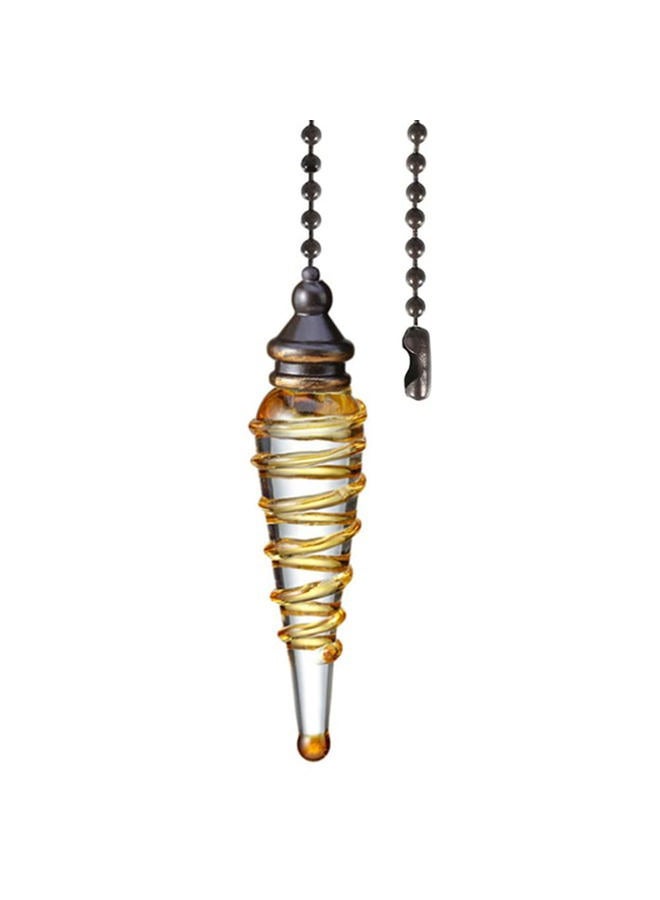 Aoprofree Pull Chains for Ceiling Fans, Crystal Glass Pendant 12 inch Pull Chain for Ceiling Fan Light Decoration, Bronze - Image 1