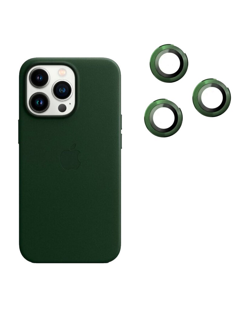 DIGI CORE iPhone 14 Pro Silicone Case 6.1 Inch With 3 Pieces Camera Lens Cover For iPhone 14 Pro Case Green