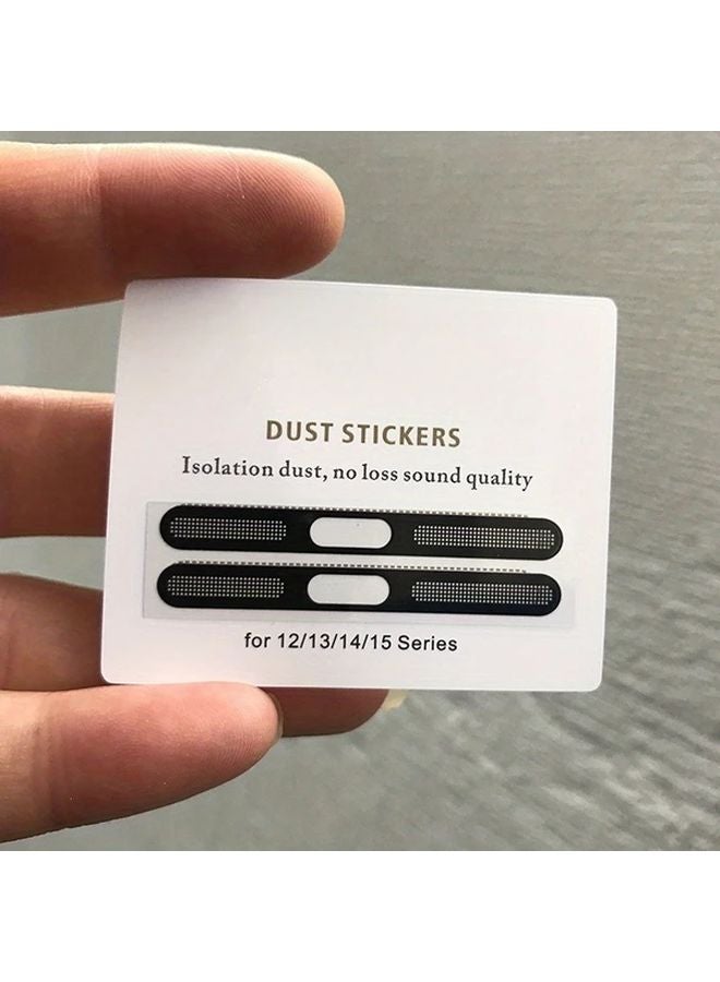 شبكة مانعة للغبار للسماعات من المعدن الأسود لسلسلة iPhone 15 و14 و13 و12 - Image 1
