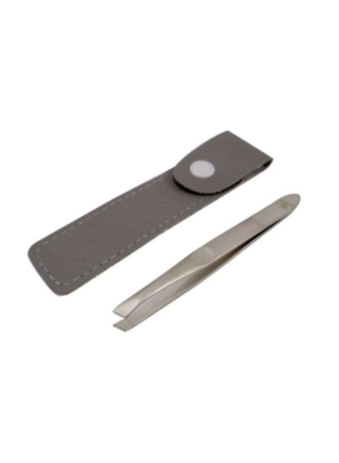Slant Tip Tweezers (Non-Slip Grip)