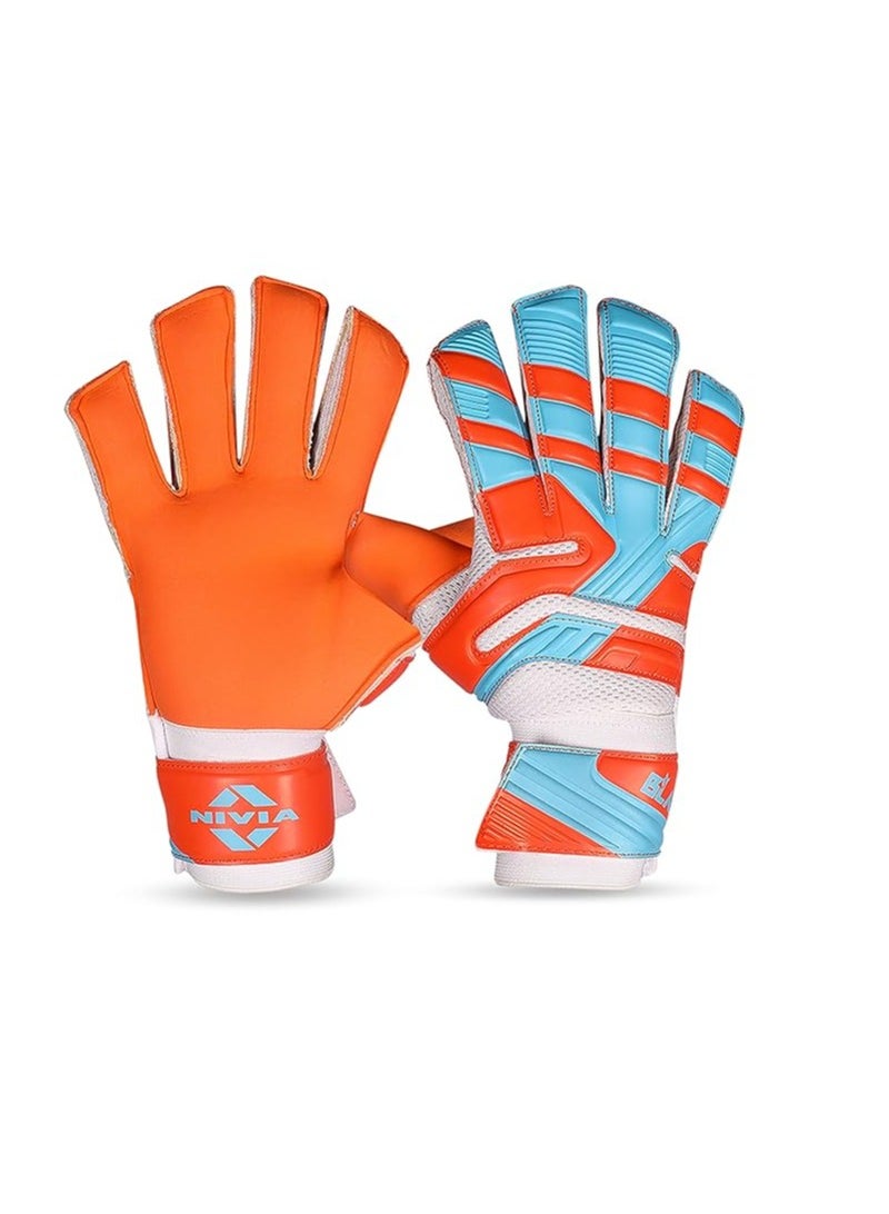 Nivia Blaze Synthetic Goalkeeper Hand Gloves | Size : Large | For Men & Women | for Football, Soccer goalkeeping - Image 1