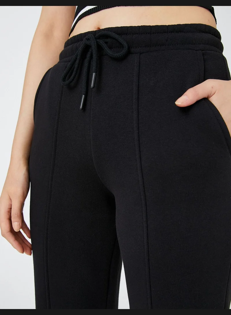 KOTON Ribbed Drawstring Jogger Sweatpants