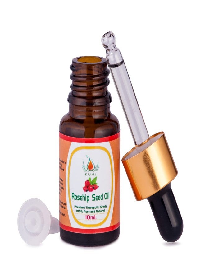 KUNJ Rosehip Seed Oil (Rosa rubiginosa) 10ML - 100% Pure & Natural, Cold Pressed, Undiluted - Therapeutic Grade Oil for Skin Care, Hydration, Anti-Aging & Radiance - Image 4