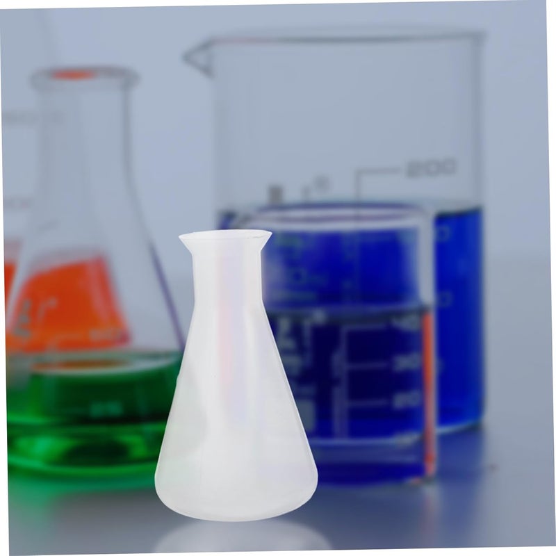 VALICLUD 2pcs 500ml Plastic Wide Mouth Erlenmeyer Flasks for Laboratory Chemistry Experiment Mixing - Image 5