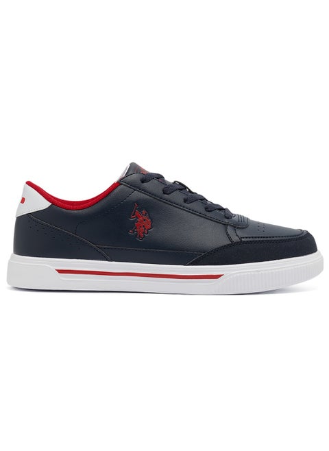 Men's Navy Low-Top Sneakers - Lightweight Lace-Up Design, Comfortable for Everyday Outfits
