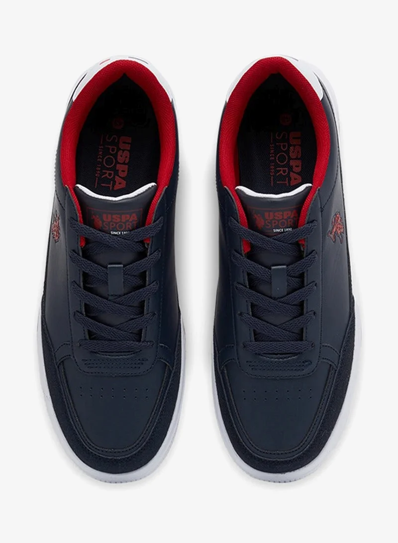 U.S. Polo Assn. Dark Blue Men's Navy Low-Top Sneakers - Lightweight Shoes Lace-Up Design, Comfortable for Everyday Outfits for Men | Best Price UAE