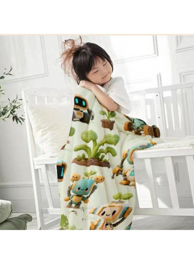 عام بطانية رقيقة من الفانيلا الكرتونية للأطفال والرضع (دافئة ومريحة، ومناسبة للنوم والألعاب) 70 سم * 100 سم - Image 1