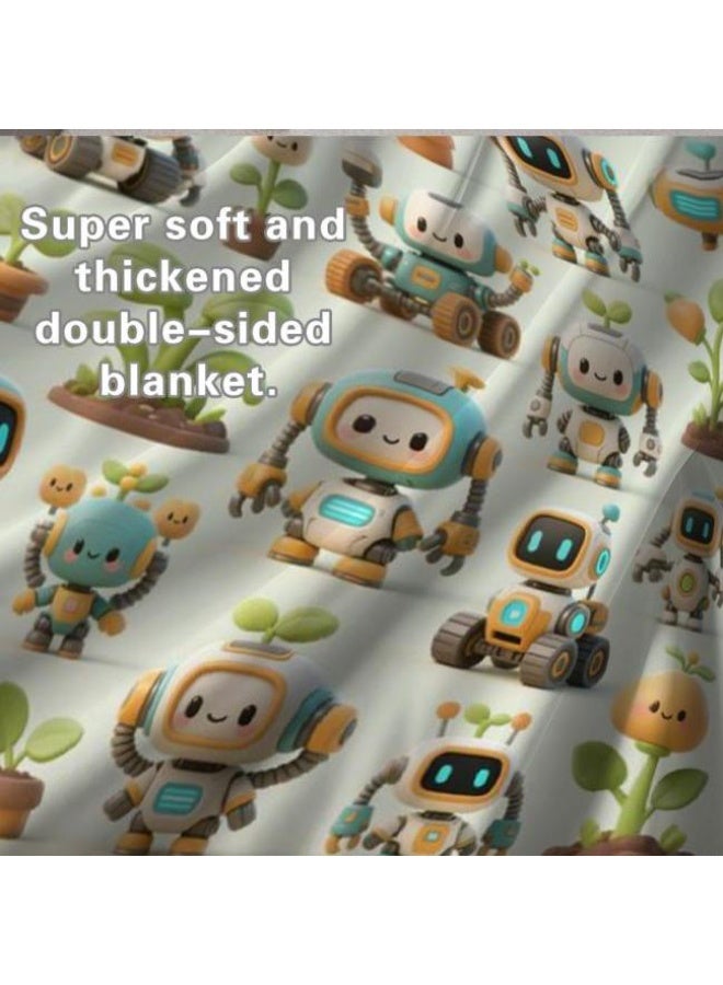 عام بطانية رقيقة من الفانيلا الكرتونية للأطفال والرضع (دافئة ومريحة، ومناسبة للنوم والألعاب) 70 سم * 100 سم - Image 4