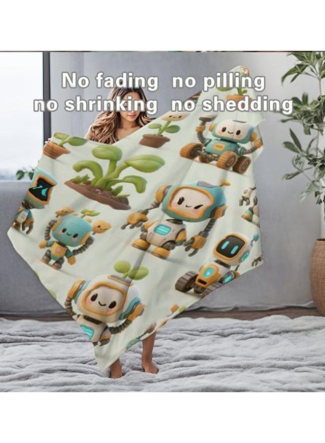 عام بطانية رقيقة من الفانيلا الكرتونية للأطفال والرضع (دافئة ومريحة، ومناسبة للنوم والألعاب) 70 سم * 100 سم - Image 5