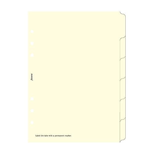 FILOFAX فيلوفاكس A5 6 فهرس فارغ كريمي (B341680) - Image 1
