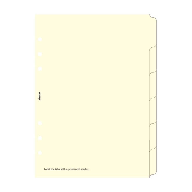 FILOFAX فيلوفاكس A5 6 فهرس فارغ كريمي (B341680) - Image 5