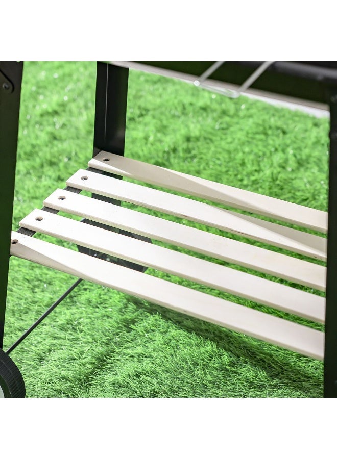 DANUBE HOME Inferno Portable Charcoal Grill BBQ - Large Metal Outdoor Grill for Camping & Garden - Size: 103 x 45 x 87 cm - Ideal for DIY BBQ Adventures - Image 4