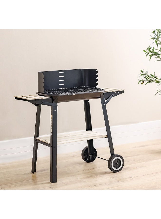 DANUBE HOME Inferno Portable Charcoal Grill BBQ - Large Metal Outdoor Grill for Camping & Garden - Size: 103 x 45 x 87 cm - Ideal for DIY BBQ Adventures - Image 1