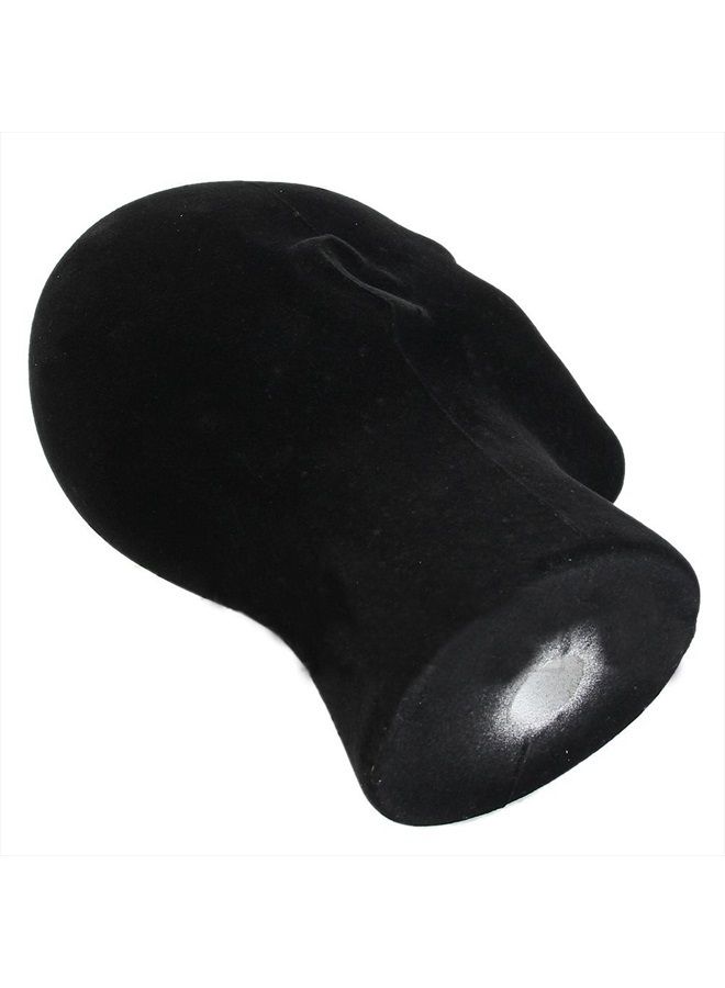 LIAMTU Male Wigs Display Mannequin Head Stand Model HTC Vive VR Headsets Mount Styrofoam Foam Black - Image 4
