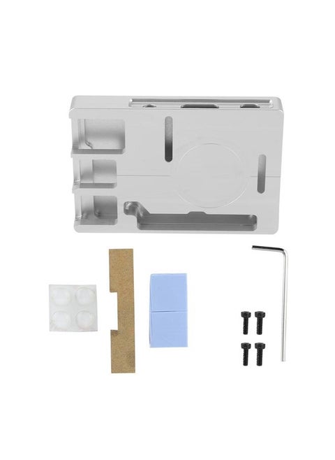 High Precision Aluminium Shell Case for Raspberry Pi CNC 3B+ with Fast Heat Dissipation -Silver