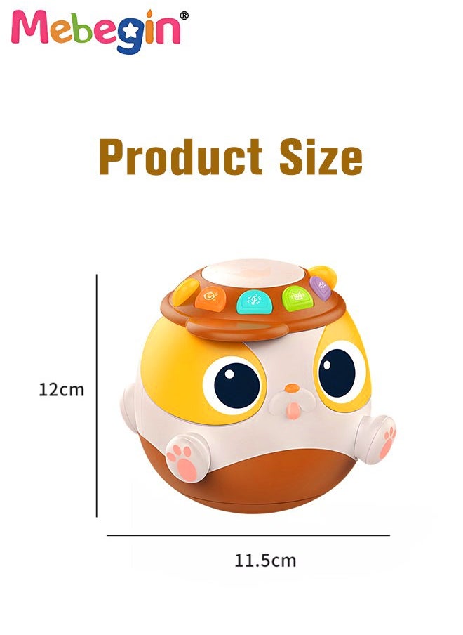 MEBEGIN - Mutifunctional Music Hand Drum Tumbler, Cartoon Tumbler with rich Songs, Safe Musical Educational Learning Toy, Volume Adjustable, Nice Gift for Baby Early Development, 11.5*12cm - Image 1