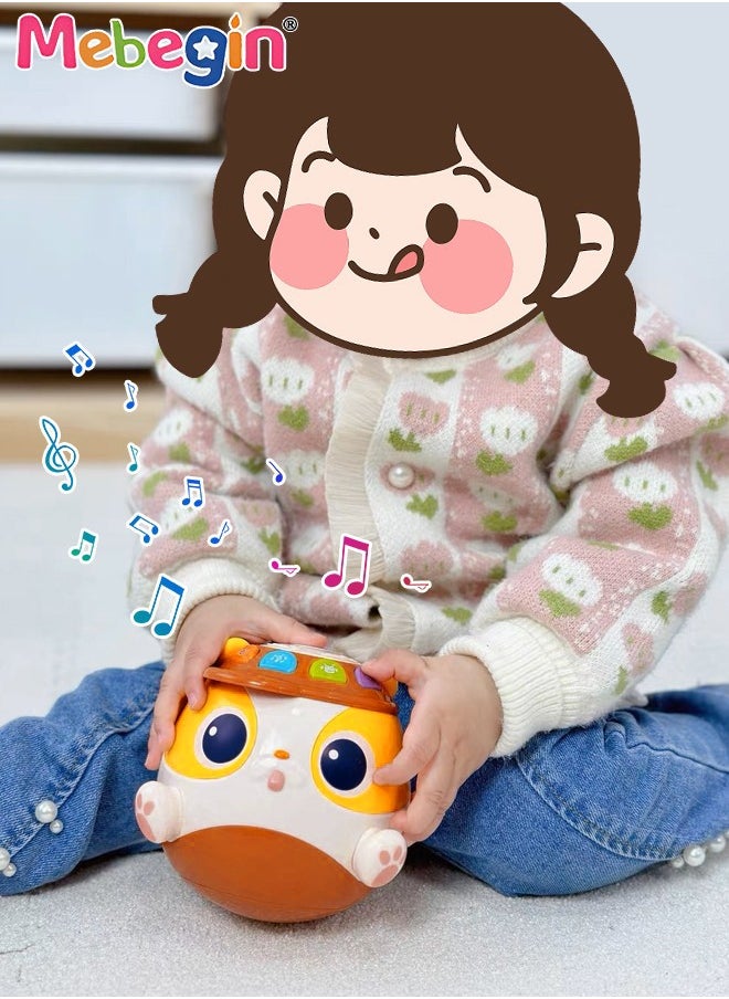 MEBEGIN - Mutifunctional Music Hand Drum Tumbler, Cartoon Tumbler with rich Songs, Safe Musical Educational Learning Toy, Volume Adjustable, Nice Gift for Baby Early Development, 11.5*12cm - Image 1