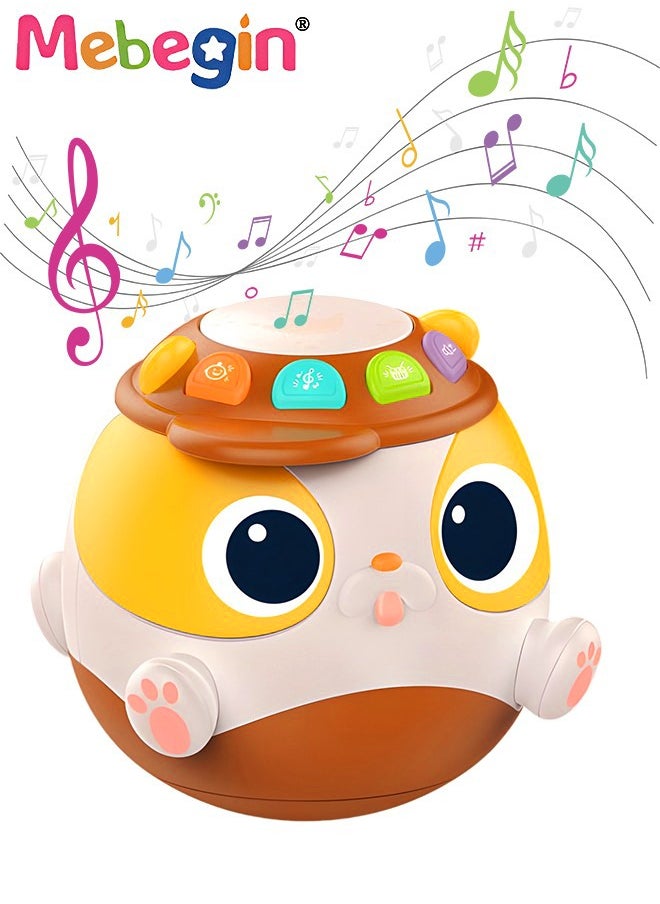 MEBEGIN - Mutifunctional Music Hand Drum Tumbler, Cartoon Tumbler with rich Songs, Safe Musical Educational Learning Toy, Volume Adjustable, Nice Gift for Baby Early Development, 11.5*12cm - Image 1