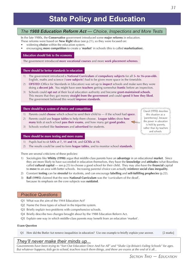 null - Coordination Group Publications Ltd (CGP) A-Level Sociology: AQA Year 1 & AS Complete Revision & Practice - Image 1