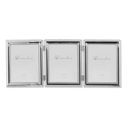 Lawrence Frames 510745T Silver Plated Double Bead Hinged Triple Picture Frame, 4 by 5-Inch - Image 2