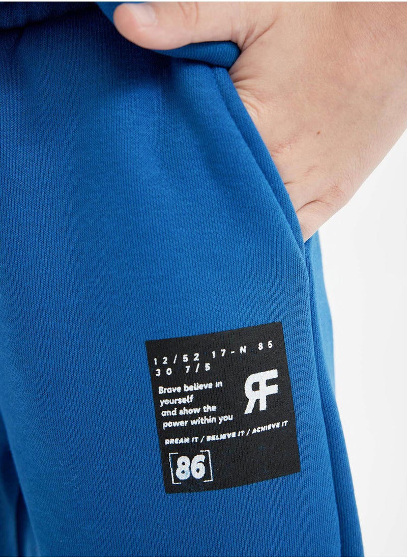 DeFacto Woven Label Detailed Elasticated Cuffed Jogger School Pants With Pockets  - Image 3