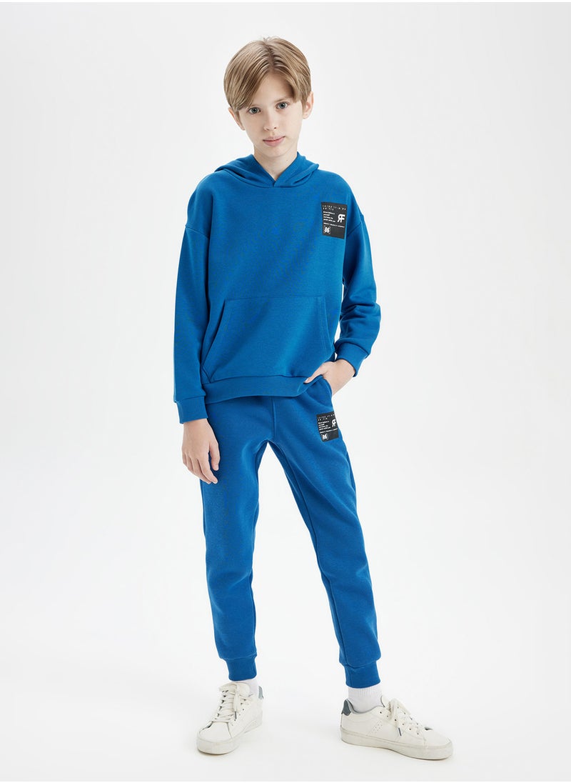 DeFacto Woven Label Detailed Elasticated Cuffed Jogger School Pants With Pockets  - Image 4